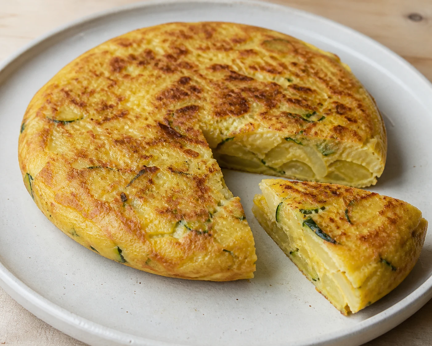 Tortilla de patata y calabacín